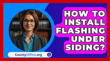 How To Install Flashing Under Siding? - CountyOffice.org
