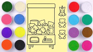 Toys Sand Painting for Kids and Toddlers - How to Draw & Coloring