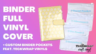 TeckWrapCraft DIY Tutorial | How to Customize Binder Pockets with Permanent Vinyls