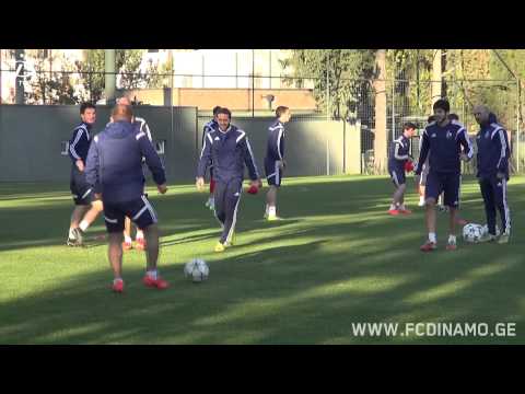 დინამოს მზადება ბათუმის დინამოსთან თამაშისთვის