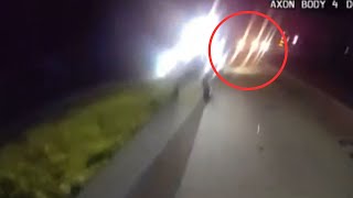 Video shows SUV nearly strike deputy, trooper after crash along I-95