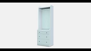 HAUGA Open wardrobe with 3 drawers | AR | Shop