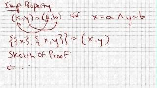 (Axiomatic Set Theory, 1) What is an ordered pair
