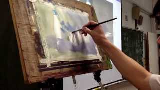 20131017藍靜義老師水彩課藍調靜物6