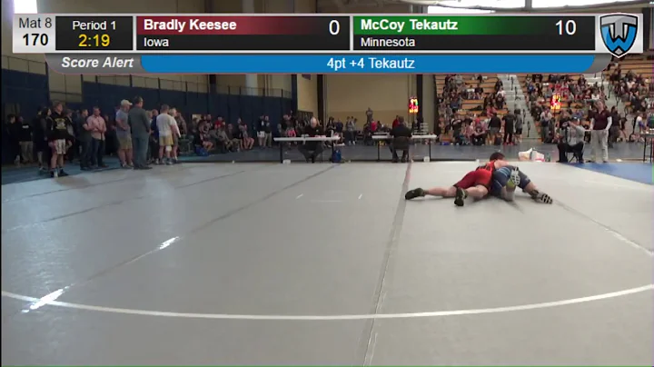 1057 Junior Men 170 Bradly Keesee Iowa vs McCoy Te...