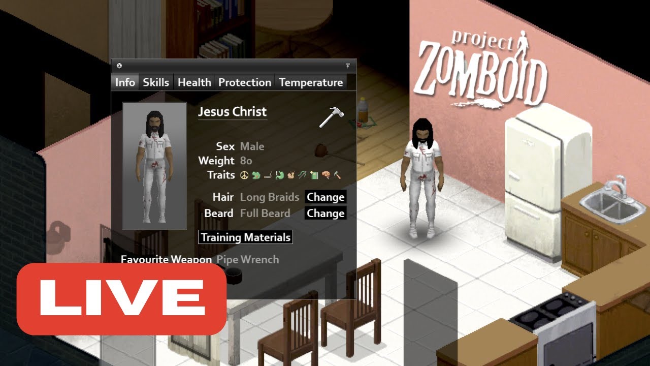 Trying to 'Main' Carpenter in Project Zomboid YouTube