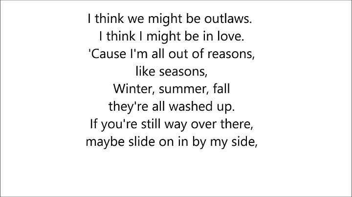 Outlaws By David Lambert (Lyrics) -Easy To Read-