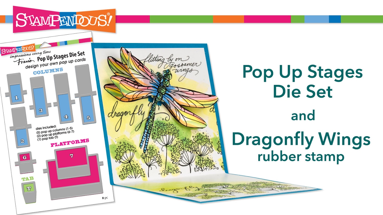 Dragonfly Wings Stampendous Wood Stamp