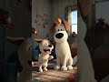 “A dog who works hard so his child can ride in style 🚲🐶😭” #viral #cartoon #3danimation#dog #ai