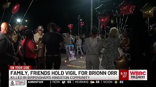 Family, friends hold candlelight vigil for Brionn Orr