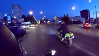 Moto weekend and night trip in the city