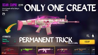 How To Get Cupid Scar Permanent Only 1 Create | Cupid Scar Permanent Trick Live Proof In Free Fire