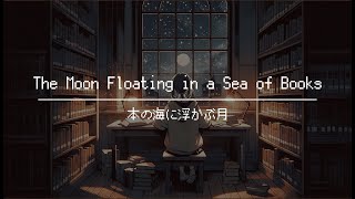 【BGM for work】  LoFi & Chill Music for an hour every day / The Moon Floating in a Sea of Books