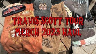 TRAVIS SCOTT TOUR MERCH 2023 HAUL ALMOST EVERYTHING!! HEAT !! LA FLAME 🔥🔥