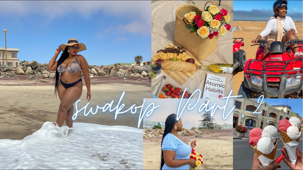 SWAKOPMUND PART 2 : picnic🍓🍍 at the beach, 🌊 + ice cream 🍦 date and Quad biking🚴🏾‍♀️