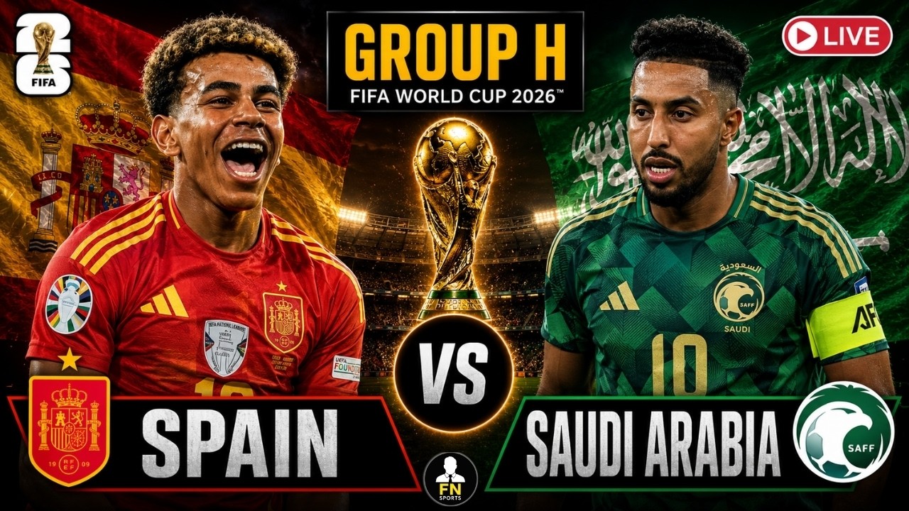 Spain vs Saudi Arabia match action
