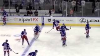 Rick Nash during pre-game warm up at the Rangers vs. Penguins game (1/20/13)