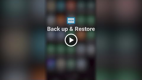 How to back up and restore messages