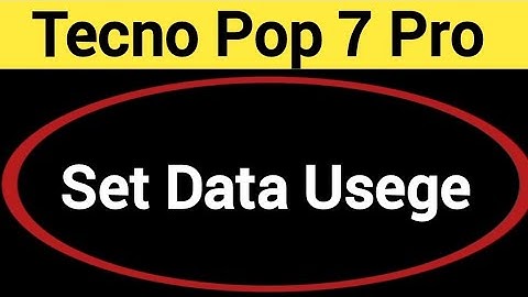 How to set data usege, Tecno Pop 7 Pro me data limit Kaise lagaen