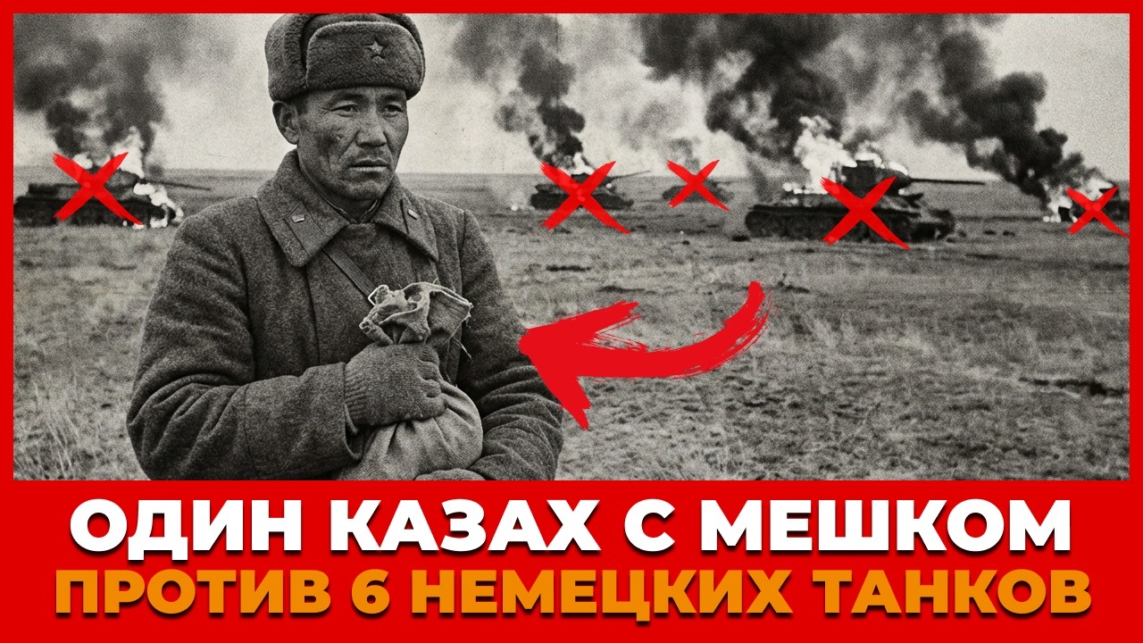 ГИТЛЕР В ЯРОСТИ: ОДИН КАЗАХ остановил 6 ТАНКОВ МЕШКОМ ПЕСКА | История засекреченная в СССР