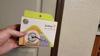 Review and installation of the Safety First Lever Handle Lock.
