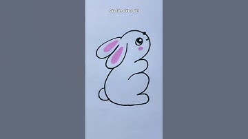 Cách vẽ thỏ ngọc bắt đầu từ 1 số 3 🐰 #thienmink1 #artist #drawing #rabbit #vetranh #shorts