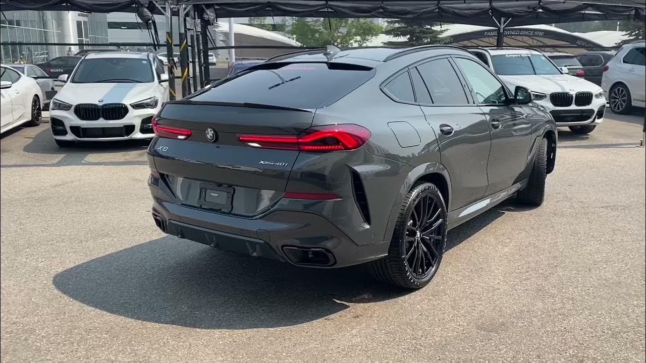 2021 BMW X6 40i Dravit Grey with HighGloss Black Kidney Grille YouTube