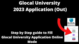 Glocal University Admission 2023 Application (Started)- How to Fill Application Form Online Mode screenshot 2