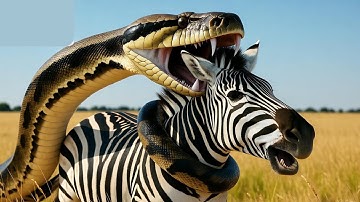 Heroic Rescue Team Saves Innocent Mother Zebra from Giant Python Attack 🐍