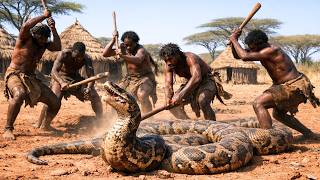 Life Millions of Years Ago | Prehistoric Humans Confront a Giant Python