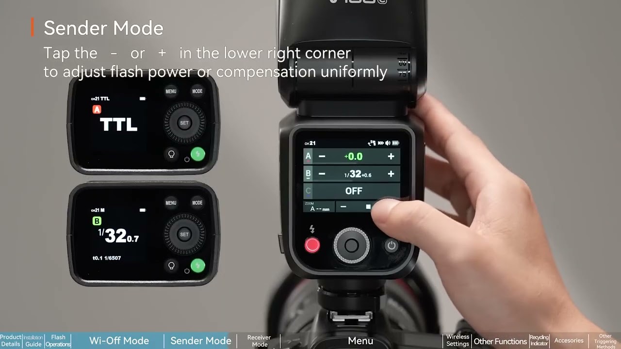 Godox V100 TTL Li-ion Round Head Camera Flash