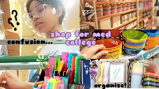vlog~MEDICAL COLLEGE 👩🏻‍⚕ hostel SHOPPING!!🛍️🛒| MBBS shopping vlog| NEET 2022