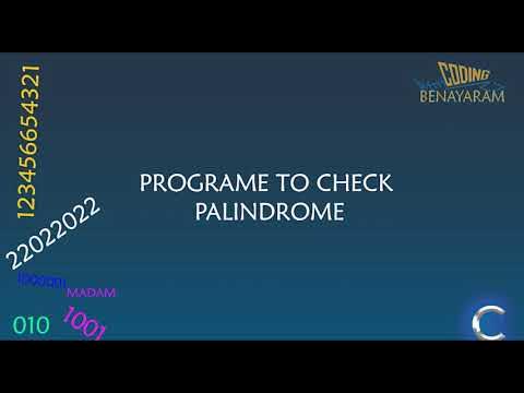 Program for palindrome checking in c language #coding_with_benayaram # ...