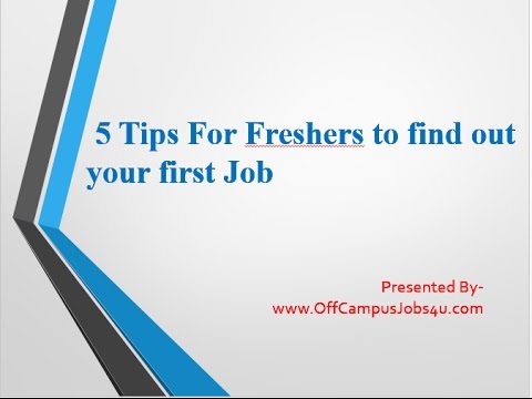 Five Tips for Freshers to Get Job in Industry - YouTube