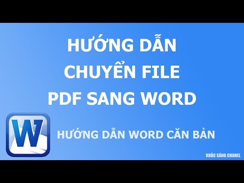 Hướng dẫn chuyển file PDF sang Word