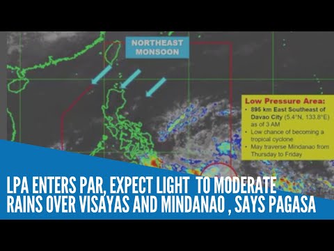 LPA to bring light to moderate rains over Visayas, Mindanao — Pagasa