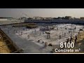 Continuous Concrete Pour (8100 M3 concrete) for Aster Hospital Raft Foundation, UAE, Dubai