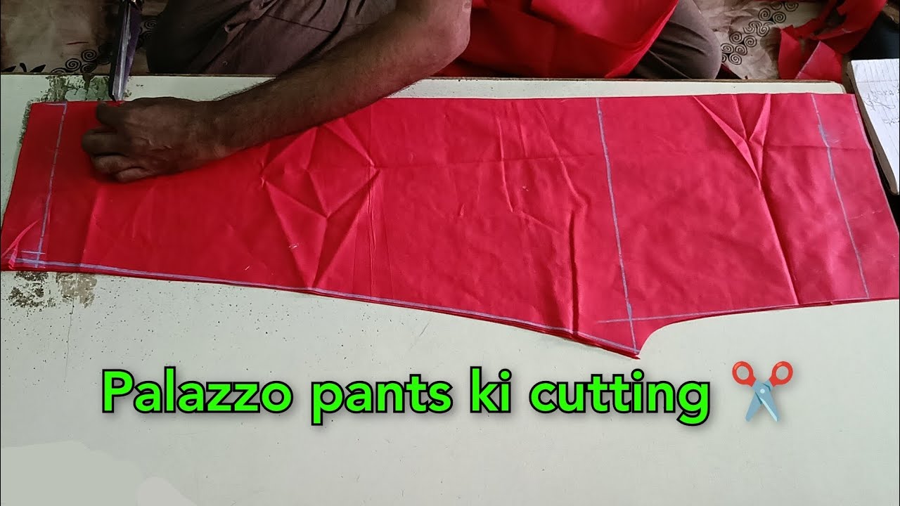 ️Plazzo pant ki cutting ️ ladies kurti pant ki cutting karna Sikhen
