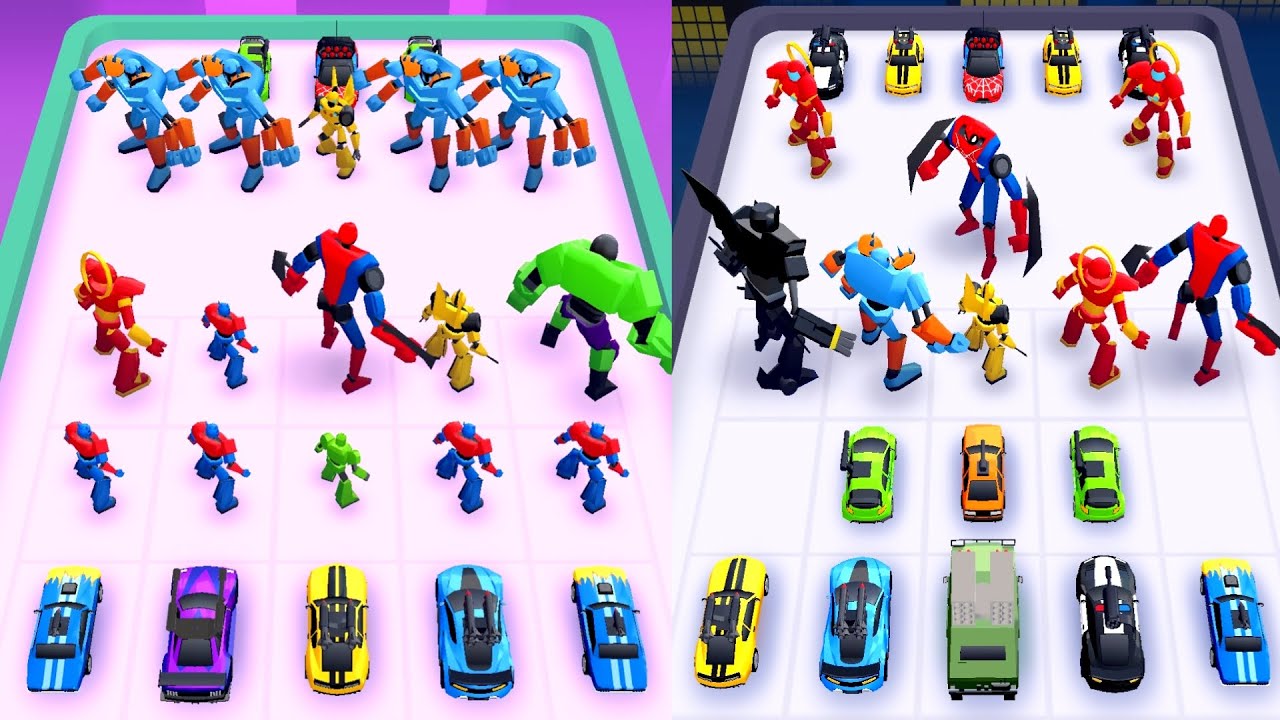 Robot Monster Merge War : Merge Robots Rise Battle, Car Monster vs Robot Master
