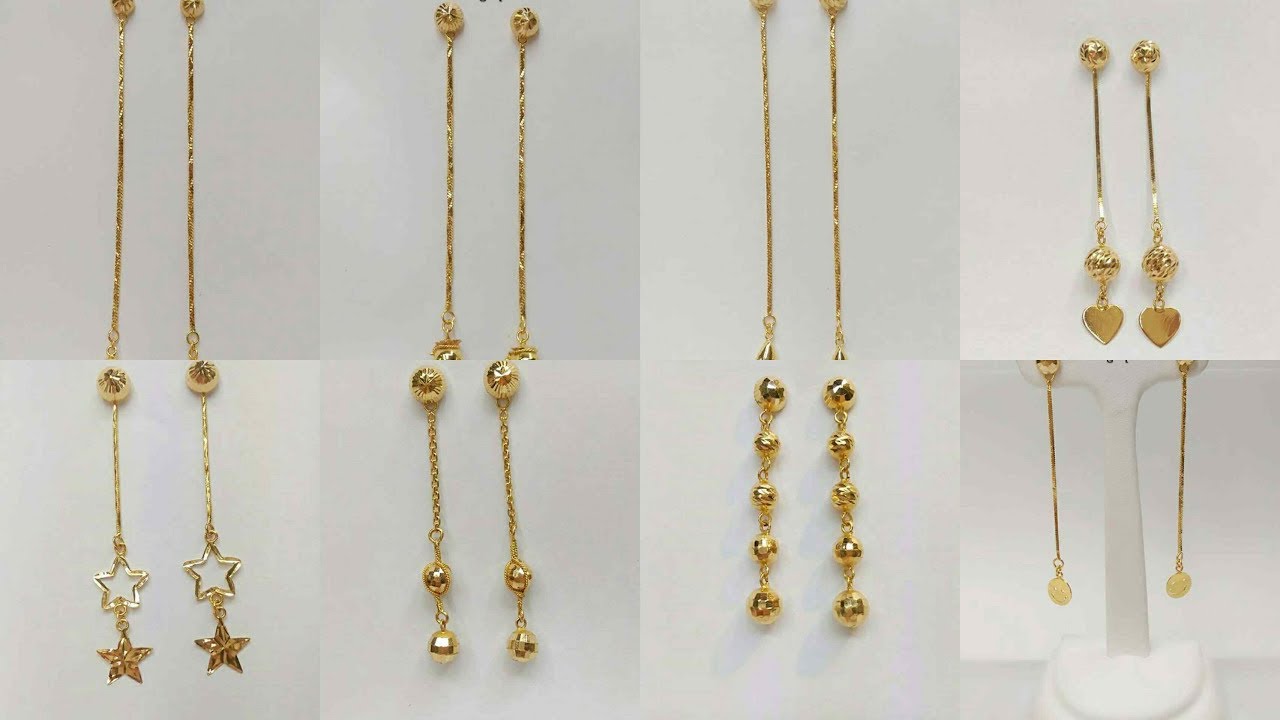 Merja Chain Threader Earrings, Extra Long Chain, Gold Dangle Jewelry, –  Hayland Living™