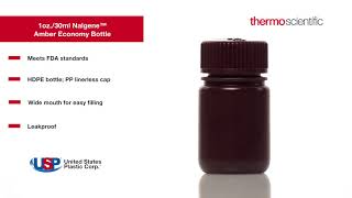 1 OZ./30ML NALGENE™ AMBER WIDE MOUTH ECONOMY BOTTLE | U.S. Plastic Corporation®