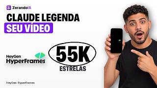 HyperFrames: o Claude legenda o seu vídeo, 55 mil estrelas #shorts