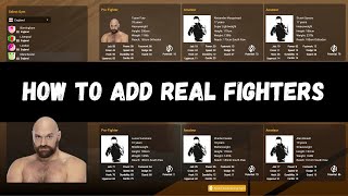 How to add real fighters | Boxing Club Manager | Tutorial screenshot 5