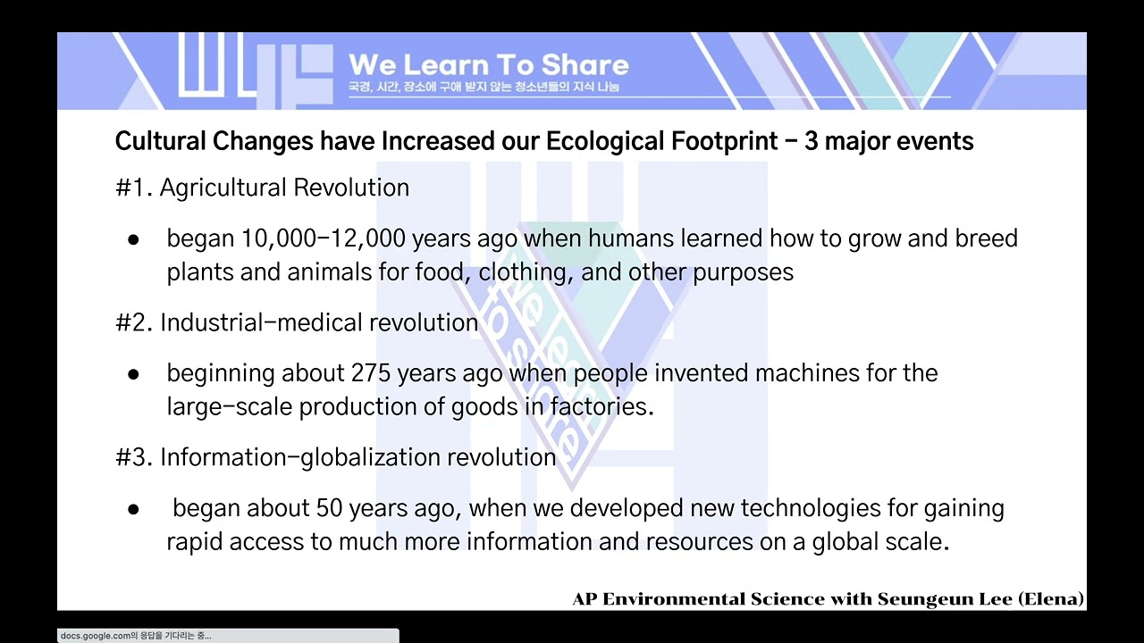 [AP Environmental Science] Resource | 1.8 Pollution | ecological footprint | ecology