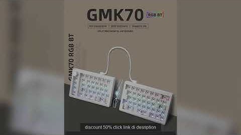 GMK70 Split Type Customized Gaming Mechanical Keyboard Kit Hot swappab Discount 50%
