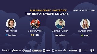 RUNNING REMOTE CONFERENCE, 29-30 JUNE 2019, BALI