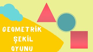 Okul Öncesi Geometrik Şekil Oyunu|Diy|Evde Etkinlik|Kendin Yap Şekiloyunu