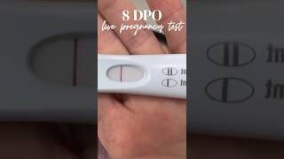 8 DPO Live Pregnancy Test #shorts #infertility