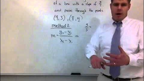 Finding a missing coordinate given slope and two points (method 2)