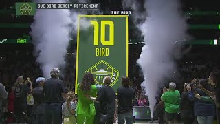 Sue Bird commands floor once more as her No. 10 retired by the Seattle Storm
